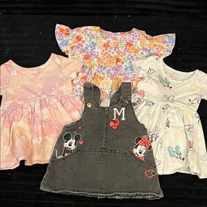Dress Set - Disney, Pink, Floral, White, and Black